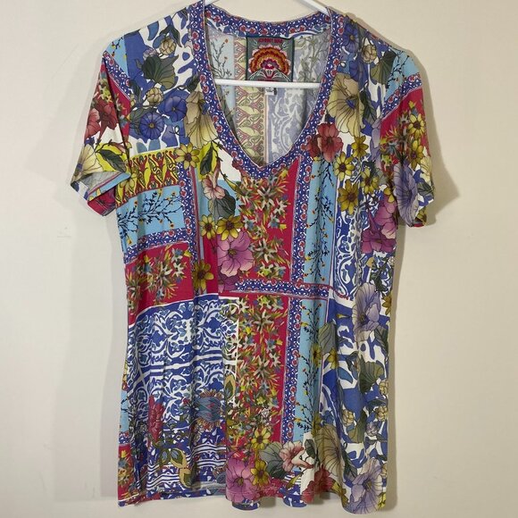 Johnny Was Midsummer Favorite Bamboo Swing Tee - Picture 1 of 3